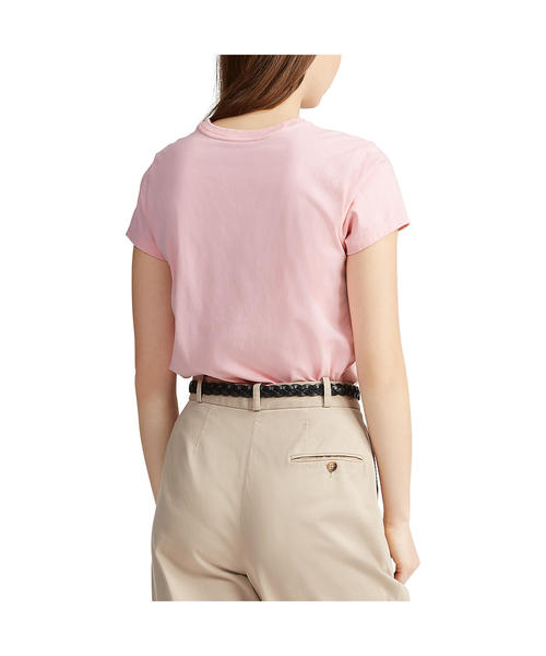 POLO RALPH LAUREN（ポロ ラルフ ローレン）の「コットン クルーネック Tシャツ（Tシャツ/カットソー・レディース・ピンク・LARGE/X-LARGE/X-SMALL/SMALL/MEDIUM）」の4枚目の写真