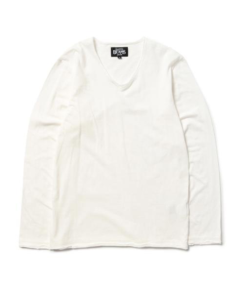 BEAMS(ビームス)の「BEAMS / カットオフ 天竺 VネックTEE(Tシャツ/カットソー・メンズ・オフホワイト/ライトグレー/ネイビー/レッド/マスタード/ブラック系その他・LARGE/MEDIUM/SMALL/X-LARGE)」の8枚目の写真