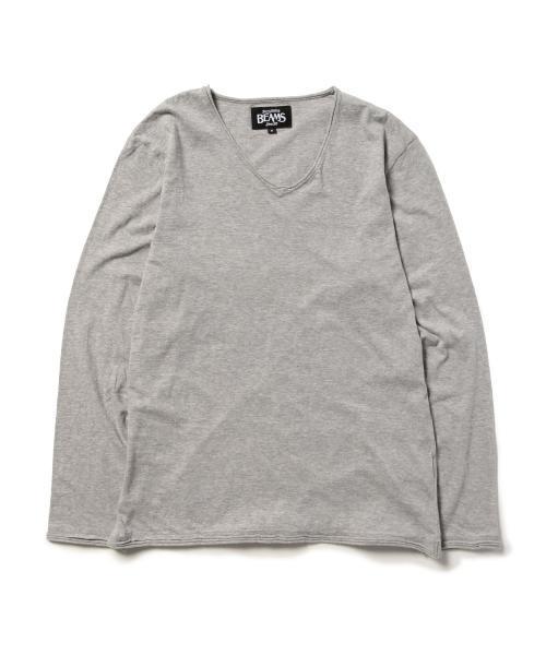 BEAMS(ビームス)の「BEAMS / カットオフ 天竺 VネックTEE(Tシャツ/カットソー・メンズ・オフホワイト/ライトグレー/ネイビー/レッド/マスタード/ブラック系その他・LARGE/MEDIUM/SMALL/X-LARGE)」の9枚目の写真