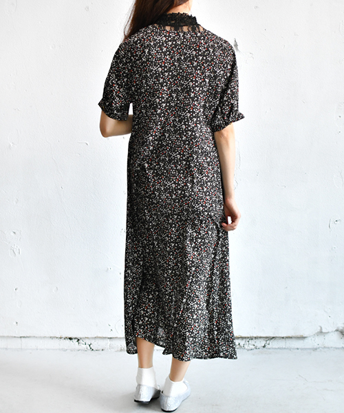 PairPair（ペアペア）の「花柄ガウンワンピース（ワンピース・レディース・ブラック/ベージュ・FREE）」の13枚目の写真