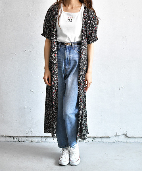 PairPair（ペアペア）の「花柄ガウンワンピース（ワンピース・レディース・ブラック/ベージュ・FREE）」の14枚目の写真