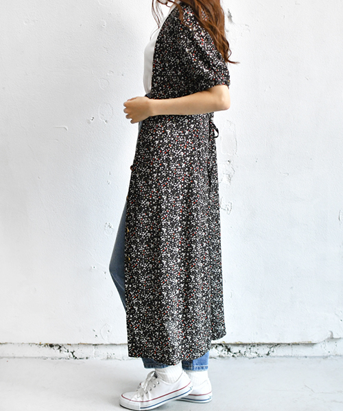 PairPair（ペアペア）の「花柄ガウンワンピース（ワンピース・レディース・ブラック/ベージュ・FREE）」の15枚目の写真