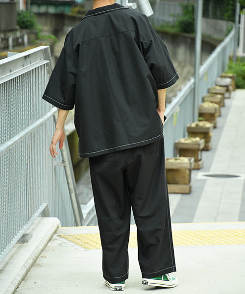 kutir（クティール）の「ステッチワイドパンツ【セットアップ着用可】（その他パンツ・メンズ・ライトブルー/ブラック/ダークブラウン・MEDIUM/LARGE）」の6枚目の写真