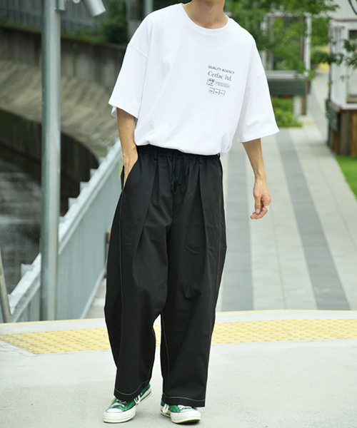 kutir（クティール）の「ステッチワイドパンツ【セットアップ着用可】（その他パンツ・メンズ・ライトブルー/ブラック/ダークブラウン・MEDIUM/LARGE）」の7枚目の写真