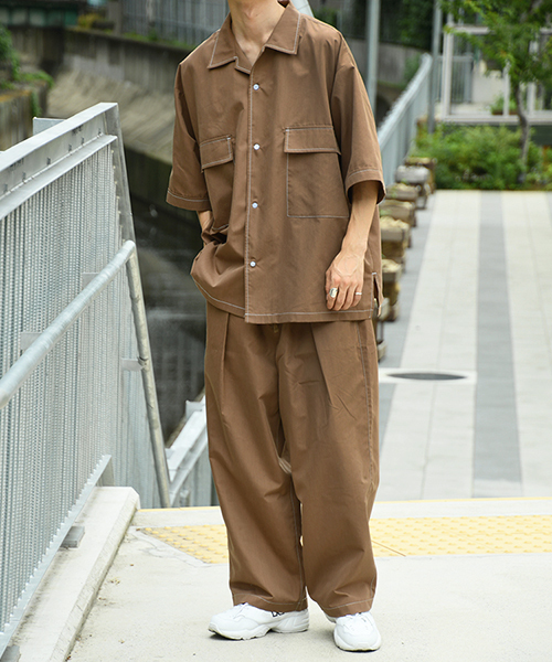 kutir（クティール）の「ステッチワイドパンツ【セットアップ着用可】（その他パンツ・メンズ・ライトブルー/ブラック/ダークブラウン・MEDIUM/LARGE）」の13枚目の写真