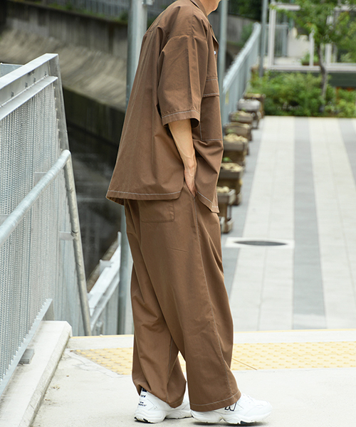 kutir（クティール）の「ステッチワイドパンツ【セットアップ着用可】（その他パンツ・メンズ・ライトブルー/ブラック/ダークブラウン・MEDIUM/LARGE）」の14枚目の写真