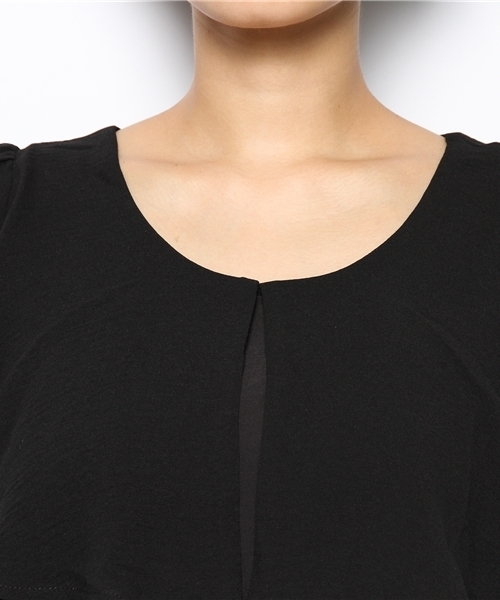 mystic（ミスティック）の「フリル重ねプルオーバー（シャツ/ブラウス・レディース・オフホワイト/ベージュ/ブルー/ブラック・ﾌﾘ-）」の7枚目の写真