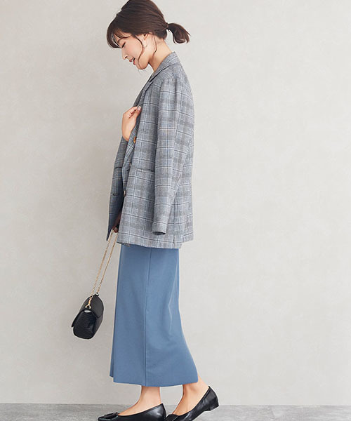 Pierrot（ピエロ）の「リブカットソーロングスカート（スカート・レディース・ブラック/カーキ/ブルー/モカ/ブラウン系その他・M/L）」の15枚目の写真