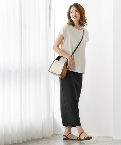 Pierrot（ピエロ）の「リブカットソーロングスカート（スカート・レディース・ブラック/カーキ/ブルー/モカ/ブラウン系その他・M/L）」の20枚目の写真