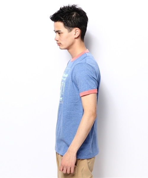 coen（コーエン）の「CopacabanaリンガーTシャツ（Tシャツ/カットソー・メンズ・コバルトブルー・LARGE/SMALL/MEDIUM/X-LARGE）」の3枚目の写真