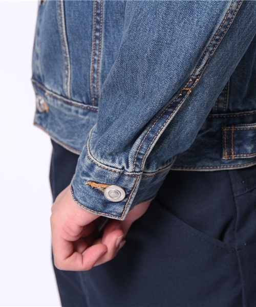WEGO（ウィゴー）の「WEGO/デニムGジャン（デニムジャケット・メンズ・インディゴブルー/ダークインディゴブルー・MEDIUM/SMALL/LARGE）」の3枚目の写真