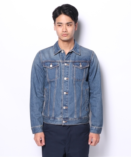 WEGO（ウィゴー）の「WEGO/デニムGジャン（デニムジャケット・メンズ・インディゴブルー/ダークインディゴブルー・MEDIUM/SMALL/LARGE）」の7枚目の写真