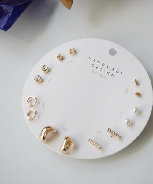 Port（ポート）の「ミニ ストーン セットピアス 「Mon～Sun」（ピアス（両耳用）・レディース・その他1/その他2/その他3/その他4/その他6/その他5・FREE）」の3枚目の写真