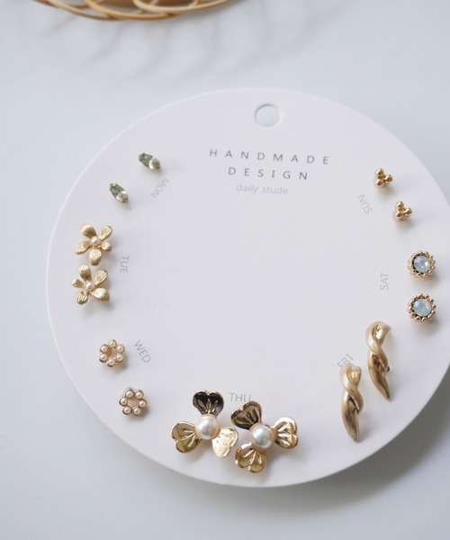 Port（ポート）の「ミニ ストーン セットピアス 「Mon～Sun」（ピアス（両耳用）・レディース・その他1/その他2/その他3/その他4/その他6/その他5・FREE）」の4枚目の写真