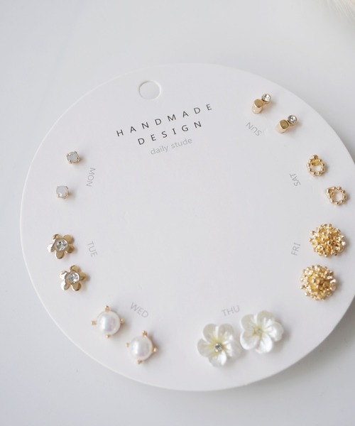 Port（ポート）の「ミニ ストーン セットピアス 「Mon～Sun」（ピアス（両耳用）・レディース・その他1/その他2/その他3/その他4/その他6/その他5・FREE）」の5枚目の写真