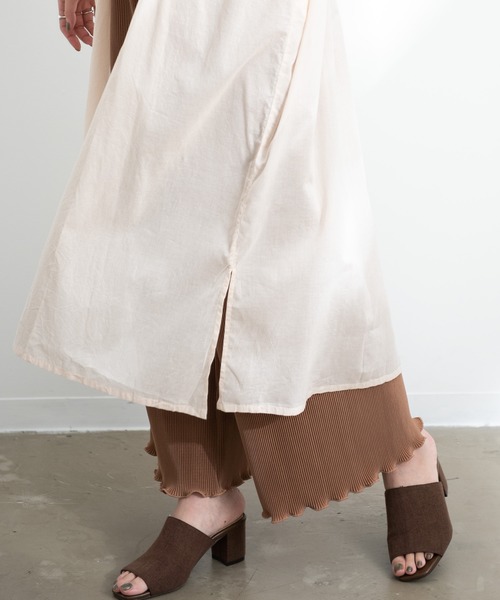 Aunt Marie's（アントマリーズ）の「バンドカラーシルクボイルロングシャツワンピース/AUNT MARIE’S（シャツワンピース・レディース・オフホワイト/マスタード/ブラック/グリーン/ボルドー・FREE）」の19枚目の写真