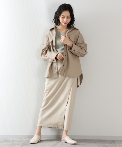 LOWRYS FARM(ローリーズファーム)の「エコR/Lラップスカート 869279(スカート・レディース・チャコールグレー/ブラウン/アイボリー/ライトブラウン・FREE)」の9枚目の写真