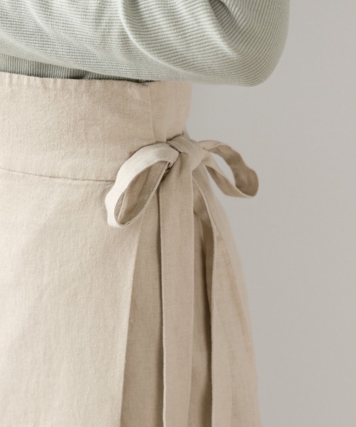 LOWRYS FARM(ローリーズファーム)の「エコR/Lラップスカート 869279(スカート・レディース・チャコールグレー/ブラウン/アイボリー/ライトブラウン・FREE)」の14枚目の写真