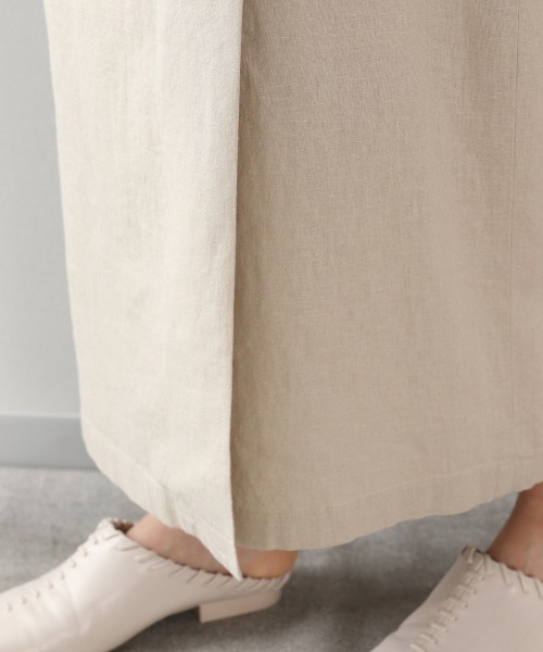 LOWRYS FARM(ローリーズファーム)の「エコR/Lラップスカート 869279(スカート・レディース・チャコールグレー/ブラウン/アイボリー/ライトブラウン・FREE)」の6枚目の写真