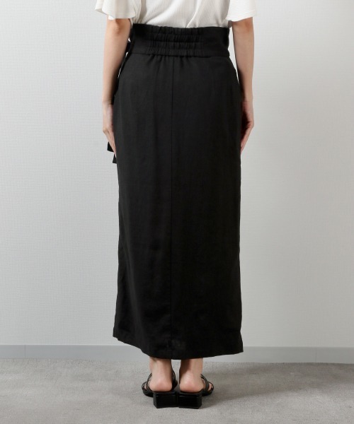 LOWRYS FARM(ローリーズファーム)の「エコR/Lラップスカート 869279(スカート・レディース・チャコールグレー/ブラウン/アイボリー/ライトブラウン・FREE)」の7枚目の写真