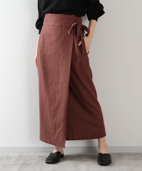 LOWRYS FARM(ローリーズファーム)の「エコR/Lラップスカート 869279(スカート・レディース・チャコールグレー/ブラウン/アイボリー/ライトブラウン・FREE)」の21枚目の写真