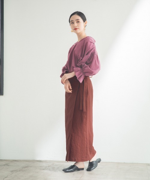 (激渋) ケムリ　巻きスカート 激渋) ケムリ 巻きスカート 激渋) ケムリ 巻きスカート 人気