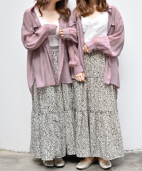 PairPair（ペアペア）の「シアービッグシャツ（シャツ/ブラウス・レディース・ライトグリーン/アイボリー/スモークピンク/ライトベージュ・FREE）」の5枚目の写真