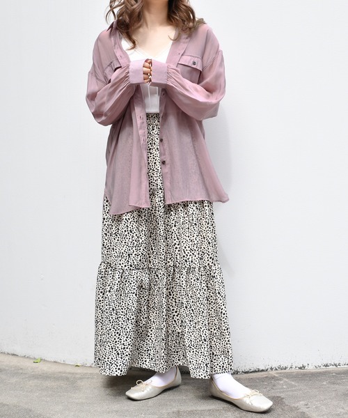 PairPair（ペアペア）の「シアービッグシャツ（シャツ/ブラウス・レディース・ライトグリーン/アイボリー/スモークピンク/ライトベージュ・FREE）」の18枚目の写真