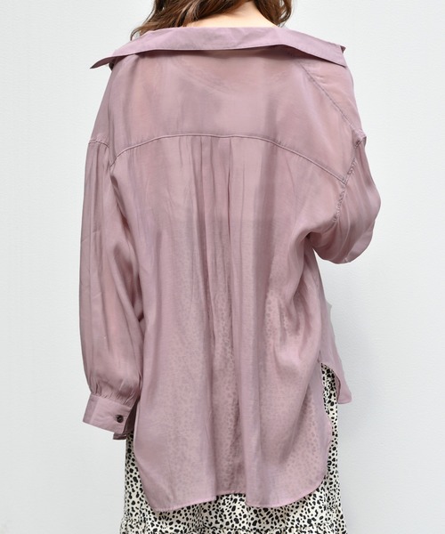 PairPair（ペアペア）の「シアービッグシャツ（シャツ/ブラウス・レディース・ライトグリーン/アイボリー/スモークピンク/ライトベージュ・FREE）」の15枚目の写真