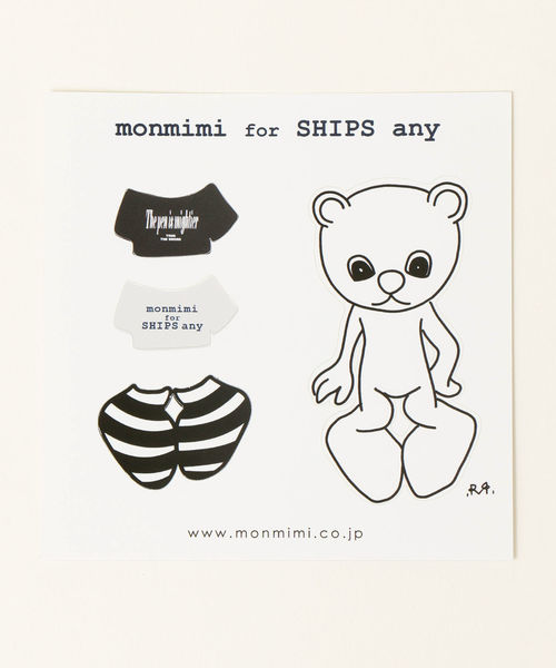 SHIPS any（シップス エニィ）の「SHIPS any× MONMIMI: 別注 プリント Tシャツ（Tシャツ/カットソー・キッズ・ホワイト/ダークグレー・120/130/140/110）」の5枚目の写真