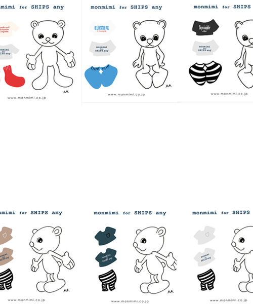 SHIPS any（シップス エニィ）の「SHIPS any× MONMIMI: 別注 プリント Tシャツ（Tシャツ/カットソー・キッズ・ホワイト/ダークグレー・120/130/140/110）」の4枚目の写真