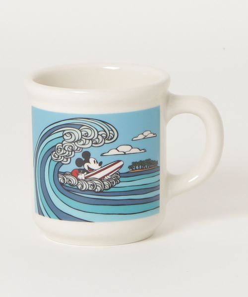 Disney ディズニー Surf Mickey Collection Heather Brown Mug Wave Rider グラス マグカップ タンブラー Mickey Mouse ミッキーマウス のファッション通販 Zozotown