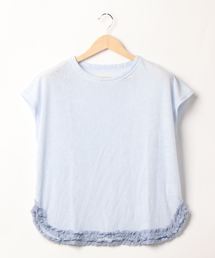 キッドブルー -20ガーゼパイル無地 -半袖トップス -KRON360 -kidblue