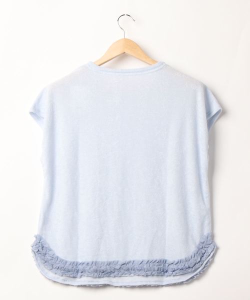 KID BLUE（キッドブルー）の「キッドブルー -20ガーゼパイル無地 -半袖トップス -KRON360 -kidblue（ルームウェア/パジャマ・レディース・サックスブルー/ネイビー・M）」の3枚目の写真