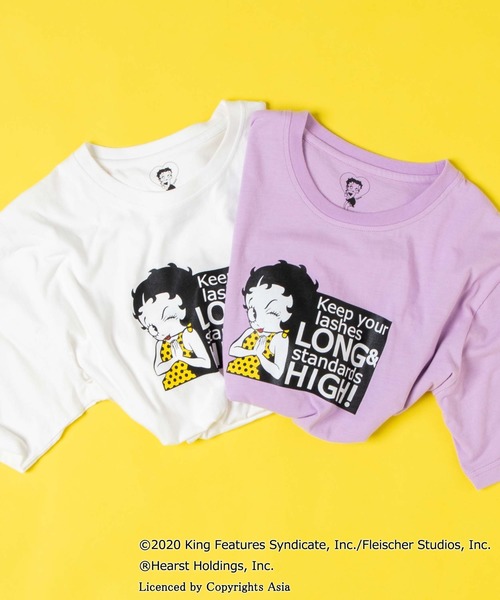 WEGO(ウィゴー)の「∴WEGO/ベティー ブープ(TM) 別注Tシャツ(Tシャツ/カットソー・メンズ・ホワイト/パープル・MEDIUM/LARGE)」の20枚目の写真