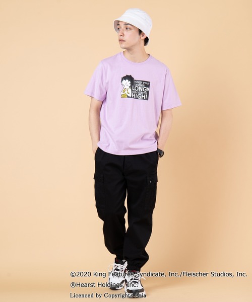 WEGO(ウィゴー)の「∴WEGO/ベティー ブープ(TM) 別注Tシャツ(Tシャツ/カットソー・メンズ・ホワイト/パープル・MEDIUM/LARGE)」の6枚目の写真