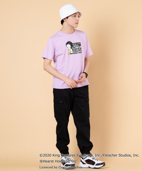 WEGO(ウィゴー)の「∴WEGO/ベティー ブープ(TM) 別注Tシャツ(Tシャツ/カットソー・メンズ・ホワイト/パープル・MEDIUM/LARGE)」の7枚目の写真