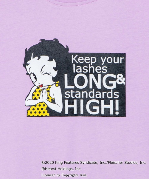 WEGO(ウィゴー)の「∴WEGO/ベティー ブープ(TM) 別注Tシャツ(Tシャツ/カットソー・メンズ・ホワイト/パープル・MEDIUM/LARGE)」の8枚目の写真