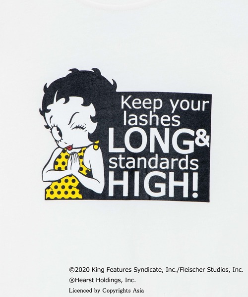 WEGO(ウィゴー)の「∴WEGO/ベティー ブープ(TM) 別注Tシャツ(Tシャツ/カットソー・メンズ・ホワイト/パープル・MEDIUM/LARGE)」の5枚目の写真