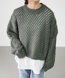 Riberry | 透かし柄ニット(ニット/セーター)