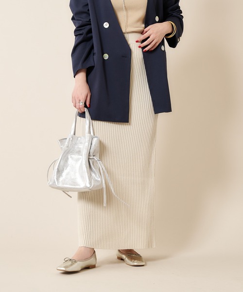 SHENERY（シーナリー）の「リブロングスカート（スカート・レディース・ブラック/オフホワイト・FREE）」の19枚目の写真