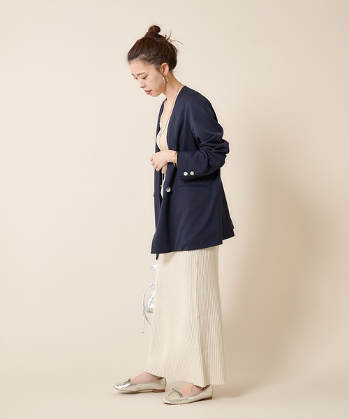 SHENERY（シーナリー）の「リブロングスカート（スカート・レディース・ブラック/オフホワイト・FREE）」の14枚目の写真