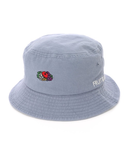 FRUIT OF THE LOOM（フルーツオブザルーム）の「FRUIT OF THE LOOM　LOGO EMB BUCKET HAT（ハット・レディース・ホワイト/ブラック/ベージュ/パープル/サックスブルー/ピンク/インディゴブルー/クリーム/ブラック系その他・FREE）」の6枚目の写真