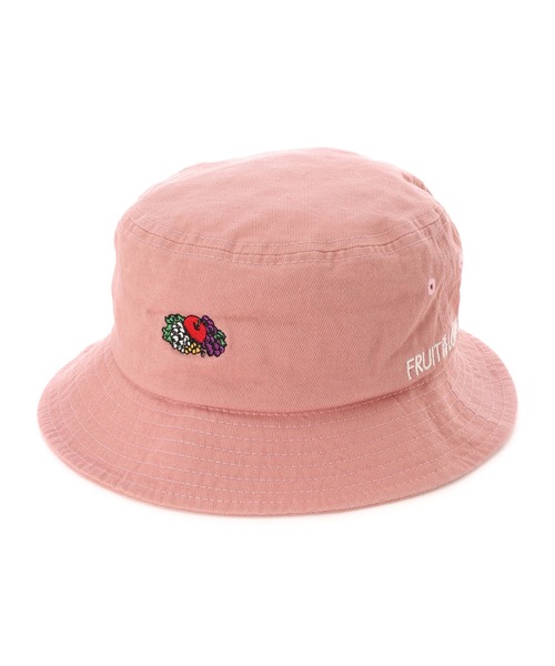 FRUIT OF THE LOOM（フルーツオブザルーム）の「FRUIT OF THE LOOM　LOGO EMB BUCKET HAT（ハット・レディース・ホワイト/ブラック/ベージュ/パープル/サックスブルー/ピンク/インディゴブルー/クリーム/ブラック系その他・FREE）」の9枚目の写真
