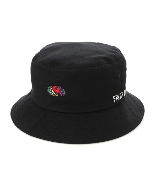 FRUIT OF THE LOOM（フルーツオブザルーム）の「FRUIT OF THE LOOM　LOGO EMB BUCKET HAT（ハット・レディース・ホワイト/ブラック/ベージュ/パープル/サックスブルー/ピンク/インディゴブルー/クリーム/ブラック系その他・FREE）」の3枚目の写真