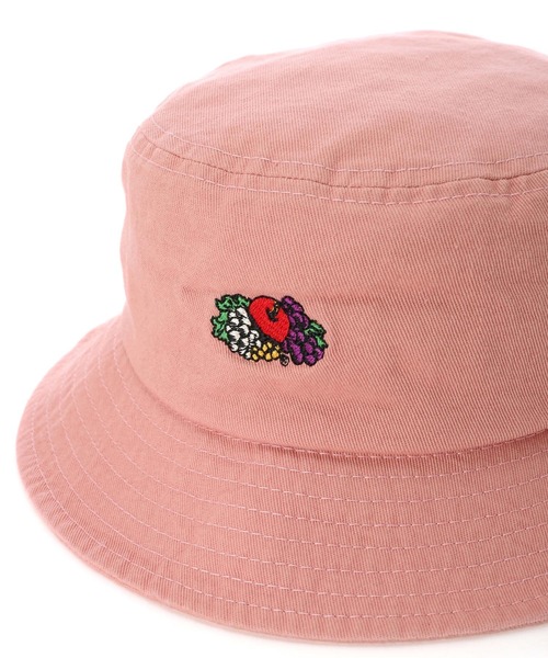 FRUIT OF THE LOOM（フルーツオブザルーム）の「FRUIT OF THE LOOM　LOGO EMB BUCKET HAT（ハット・レディース・ホワイト/ブラック/ベージュ/パープル/サックスブルー/ピンク/インディゴブルー/クリーム/ブラック系その他・FREE）」の19枚目の写真