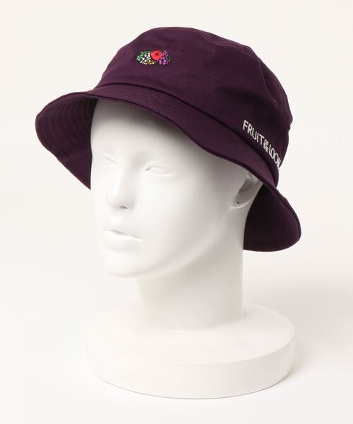 FRUIT OF THE LOOM（フルーツオブザルーム）の「FRUIT OF THE LOOM　LOGO EMB BUCKET HAT（ハット・レディース・ホワイト/ブラック/ベージュ/パープル/サックスブルー/ピンク/インディゴブルー/クリーム/ブラック系その他・FREE）」の15枚目の写真