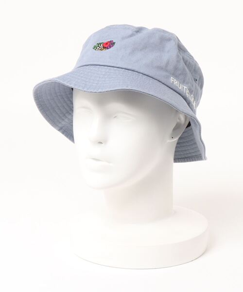 FRUIT OF THE LOOM（フルーツオブザルーム）の「FRUIT OF THE LOOM　LOGO EMB BUCKET HAT（ハット・レディース・ホワイト/ブラック/ベージュ/パープル/サックスブルー/ピンク/インディゴブルー/クリーム/ブラック系その他・FREE）」の12枚目の写真