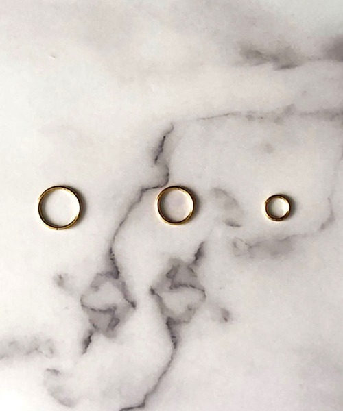 BROTHERHOOD（ブラザーフッド）の「【BROTHERHOOD】サージカル ステンレス サークル フープ ピアス（ピアス（片耳用）・メンズ・ゴールド/シルバー/ブラック・MEDIUM/LARGE/SMALL）」の15枚目の写真