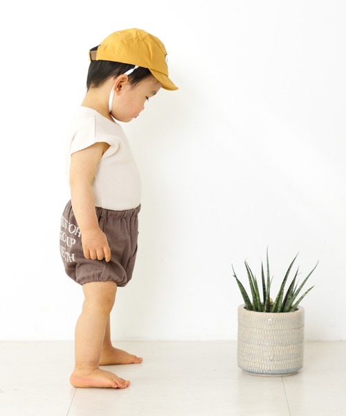 MAKE YOUR DAY（メイクユアデイ）の「ワッフルフレンチロンパス（ロンパース・キッズ・アイボリー/その他/ピンク/ベージュ・80/70）」の14枚目の写真